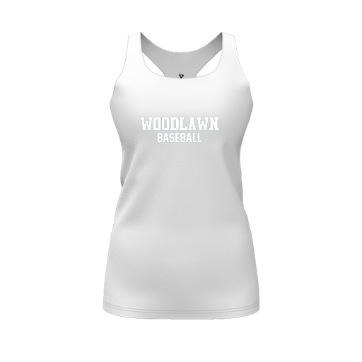 [FT0TRBWH-FYS-LOGO1] Decker Racerback Tank Top (Female Youth S, White, Logo 1)
