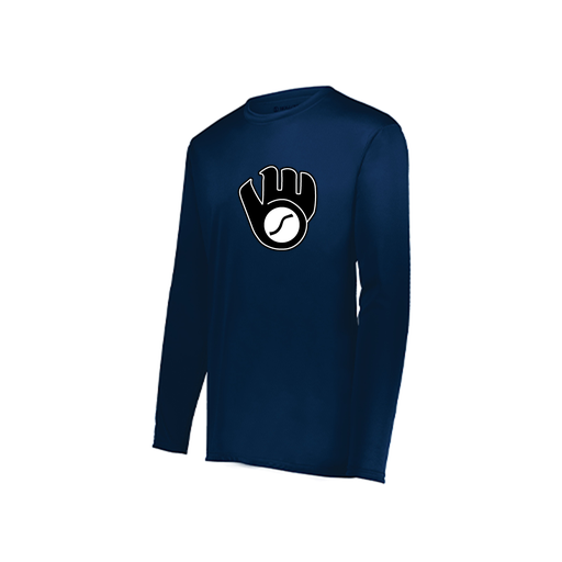 [222822.065.XS-LOGO3] Men's LS Smooth Sport Shirt (Adult XS, Navy, Logo 3)