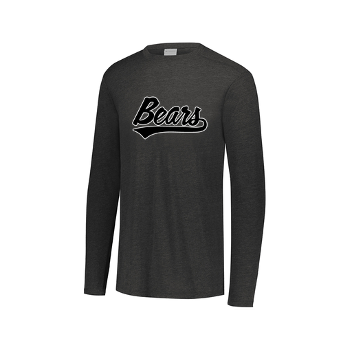 [FTLCUBBK-AXS-LOGO2] Decker Men's Tri-Blend T-Shirt - Long Sleeve (Adult XS, Black, Logo 2)