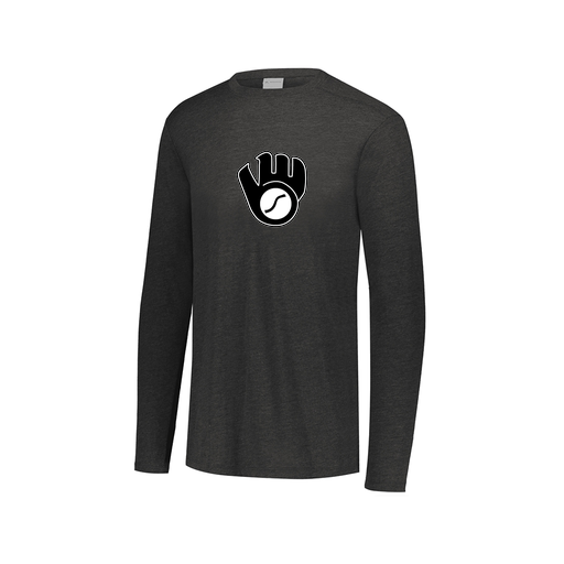 [FTLCUBBK-AXS-LOGO3] Decker Men's Tri-Blend T-Shirt - Long Sleeve (Adult XS, Black, Logo 3)