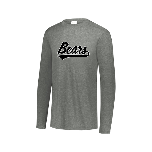 [FTLCUBGY-AXS-LOGO2] Decker Men's Tri-Blend T-Shirt - Long Sleeve (Adult XS, Gray, Logo 2)