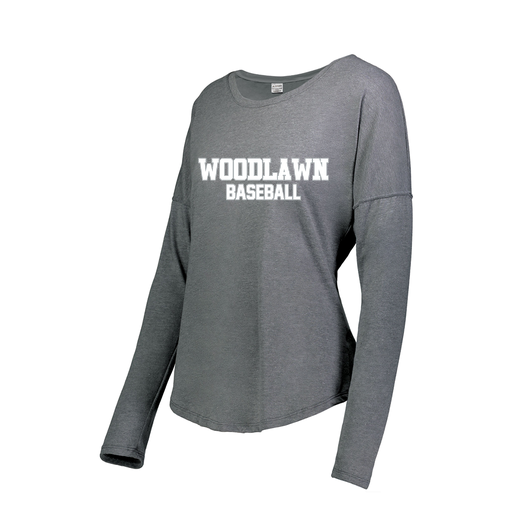 [FTLCUBGY-FAXS-LOGO1] Decker Women's Tri-Blend T-Shirt - Long Sleeve (Female Adult XS, Gray, Logo 1)