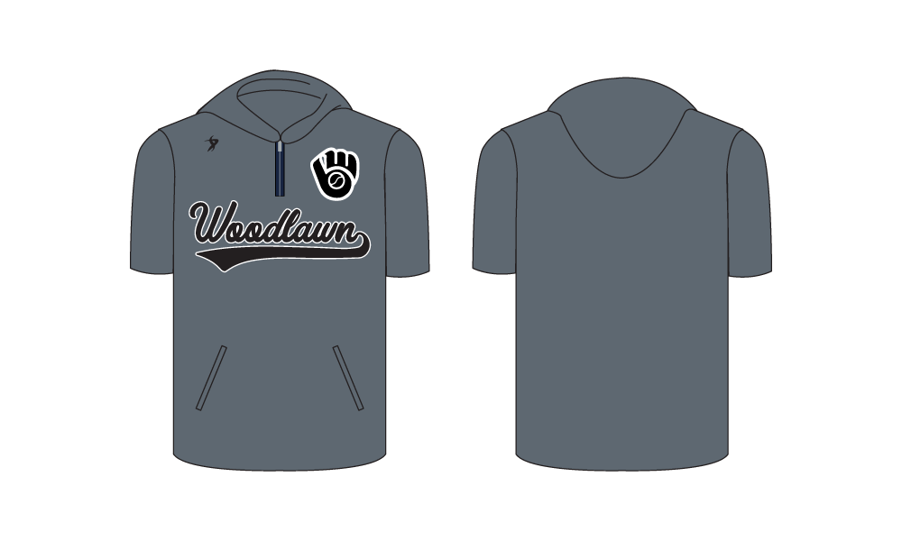 Woodlawn High School - Grey Short Sleeve 1/4 Zip