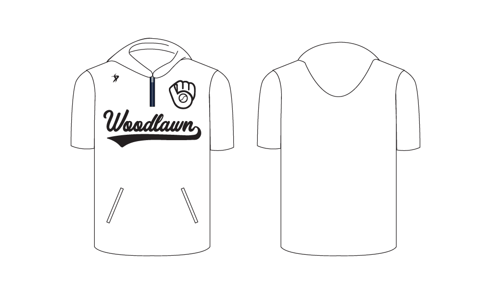 Woodlawn High School - White Short Sleeve 1/4 Zip